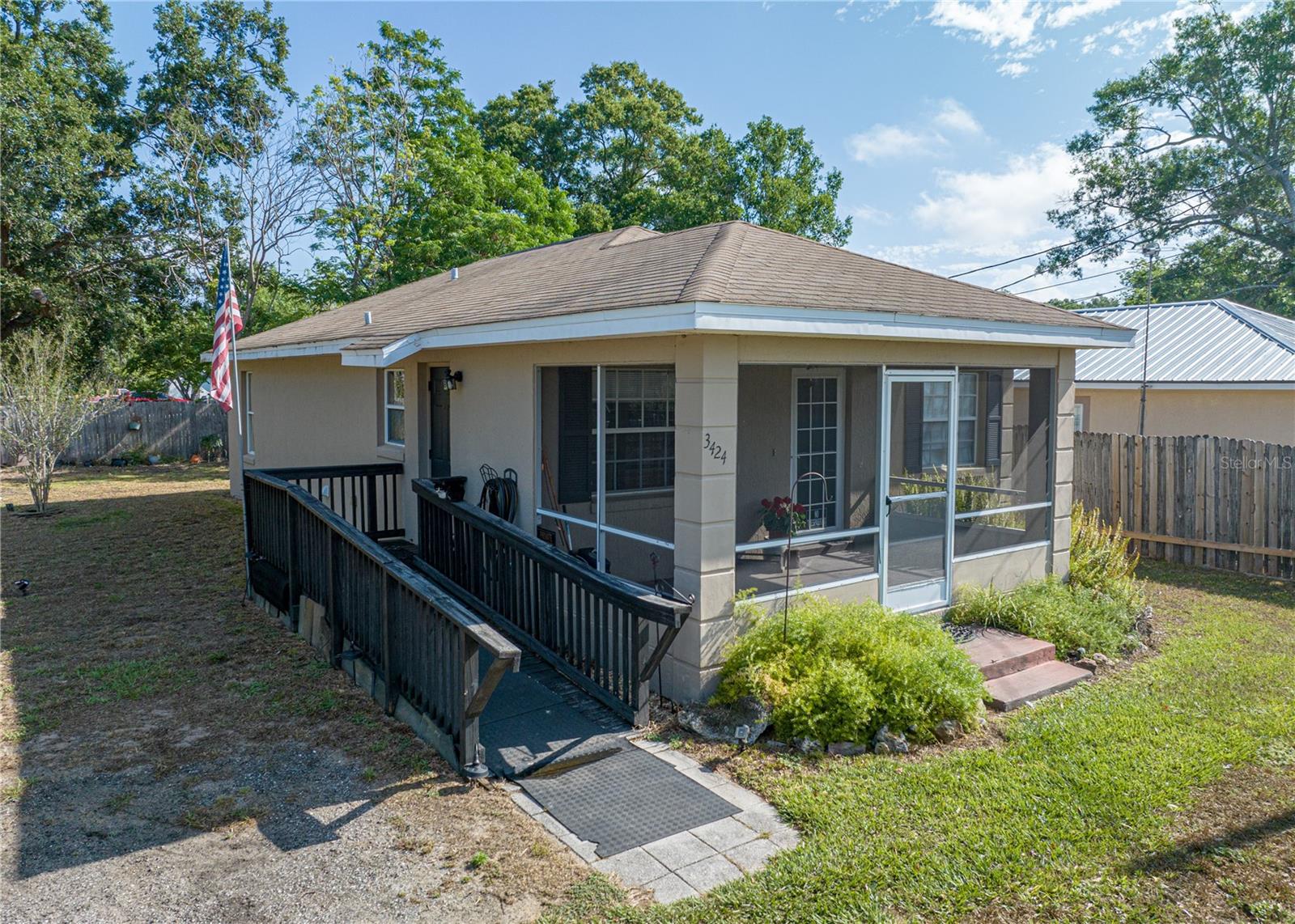 Front view with access ramp