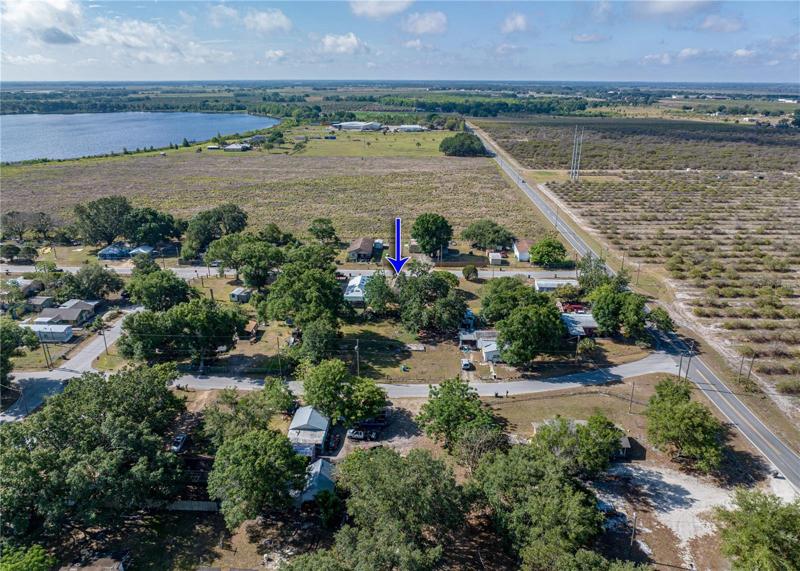 Aerial view looking South