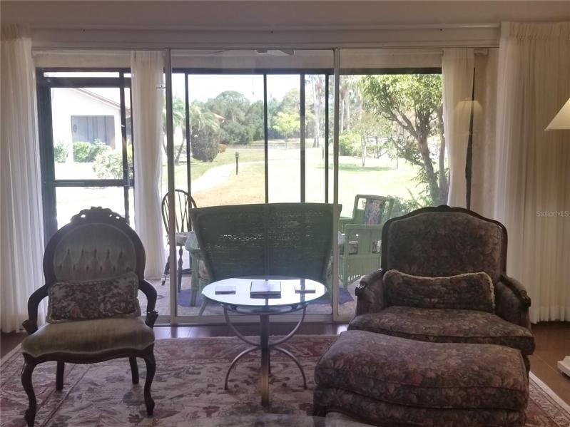 What a fantastic view through the lanai to the new open patio