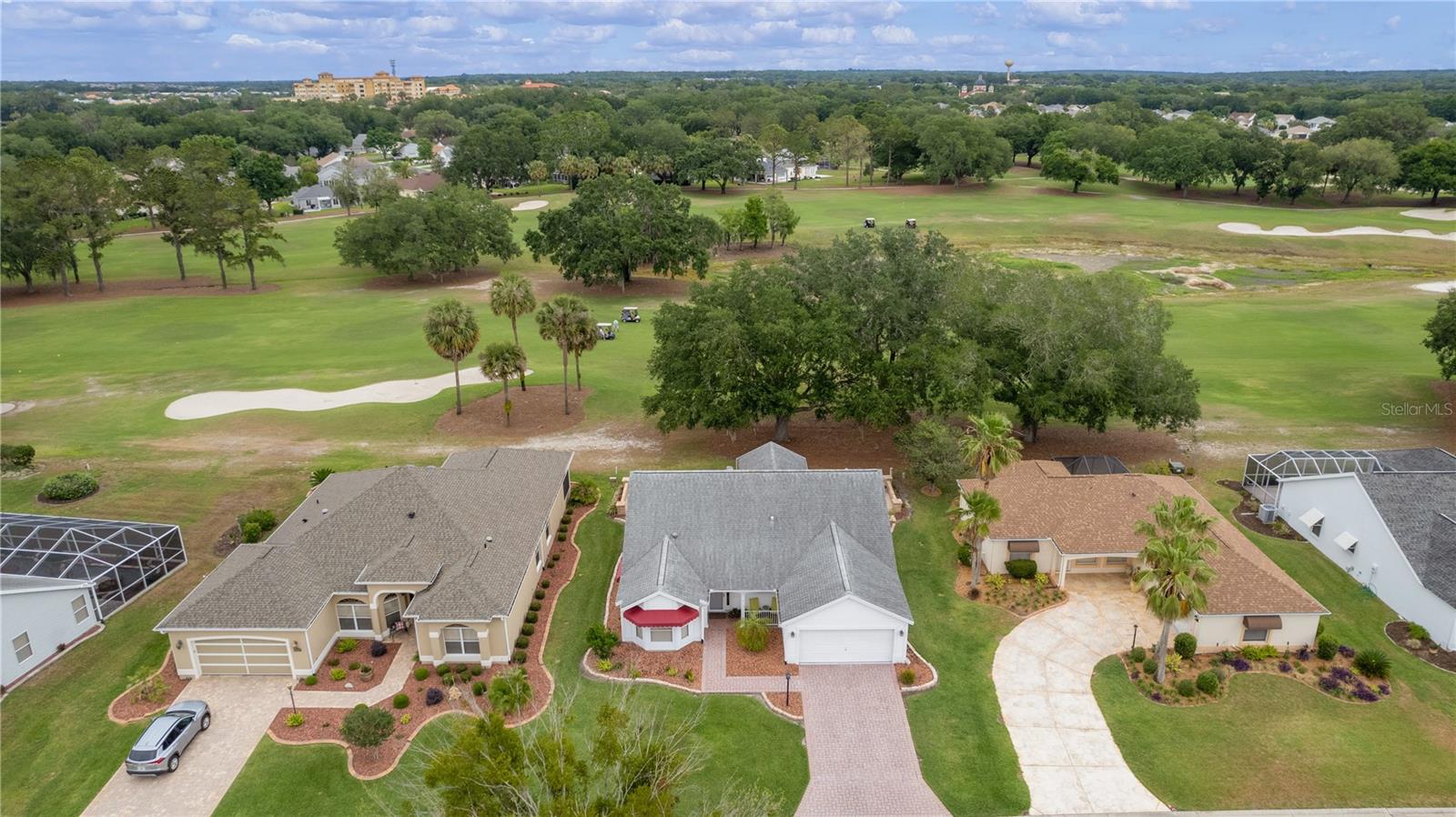 ARIAL VIEW OF THE DOUBLE FAIRWAY AND NO CART PATH BEHIND. NO REAR NEIGHBORS IN SIGHT!