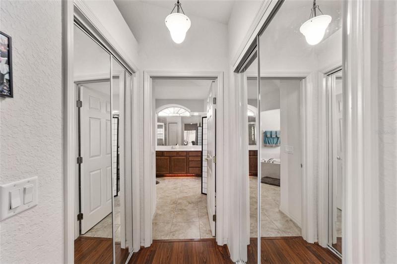 Master double mirrored closets
