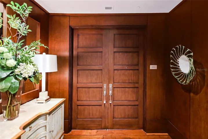STEP OFF ELEVATOR INTO  PRIVATE FOYER