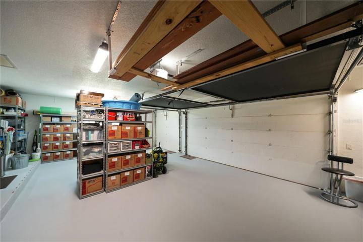 Overhead screen door for the double garage door
