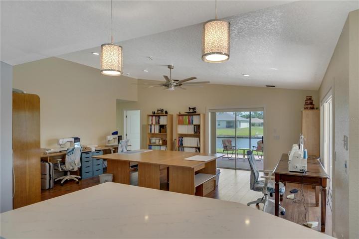 Breakfast bar looking towards the family room