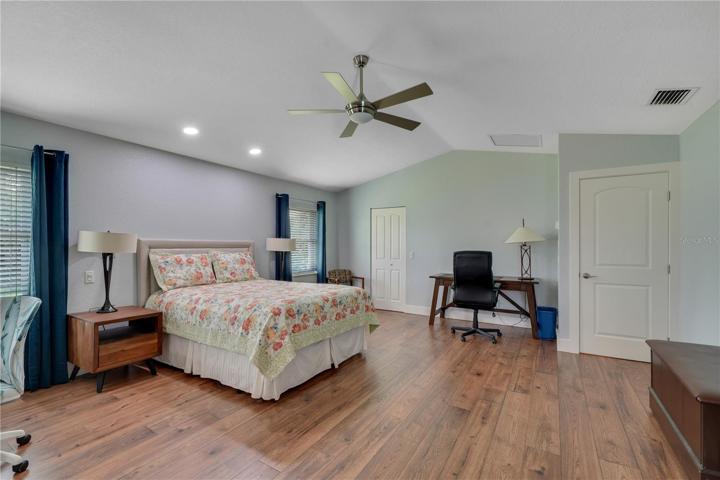 Primary suite features a walk in closet