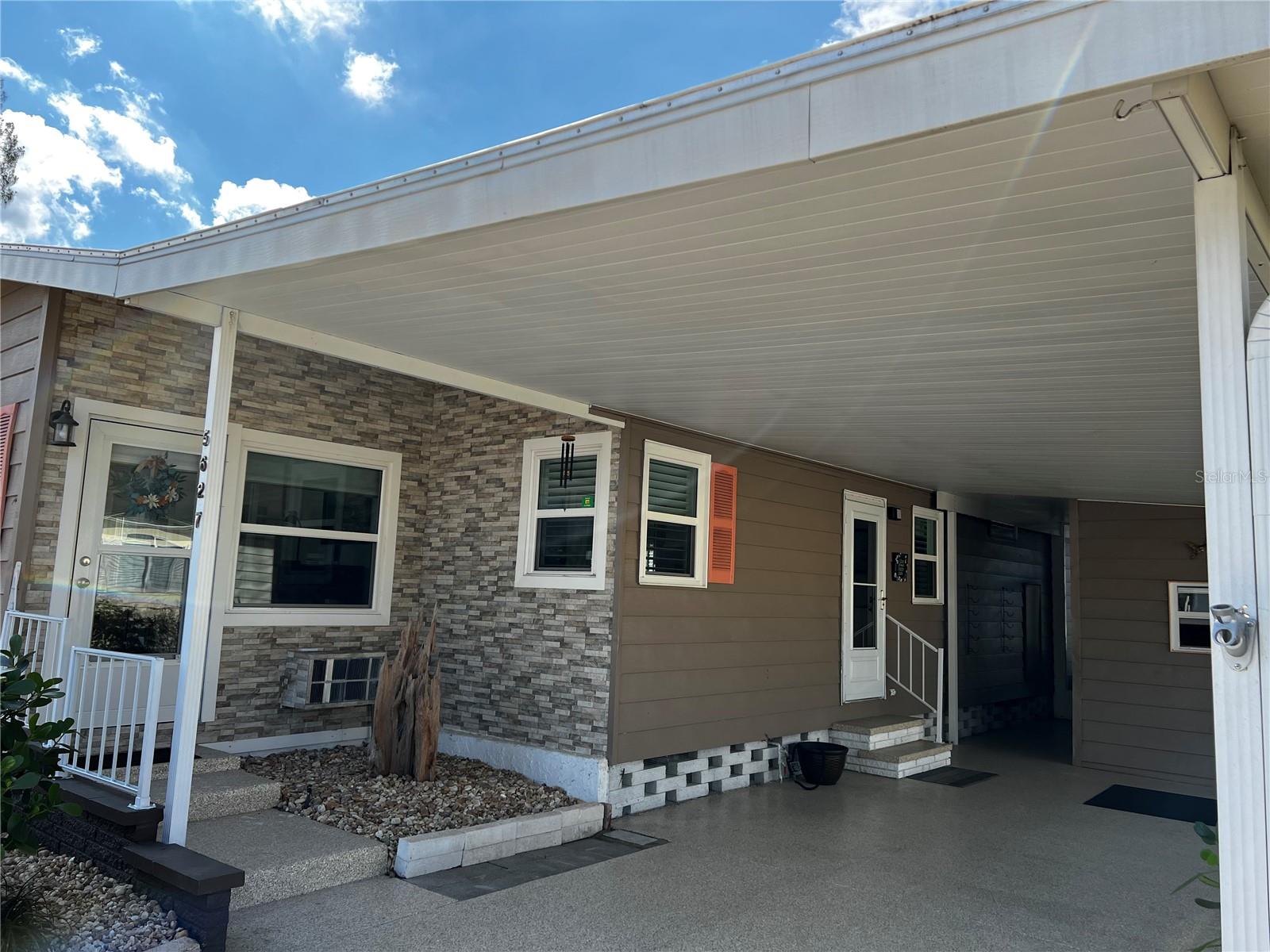 Front door and car port 