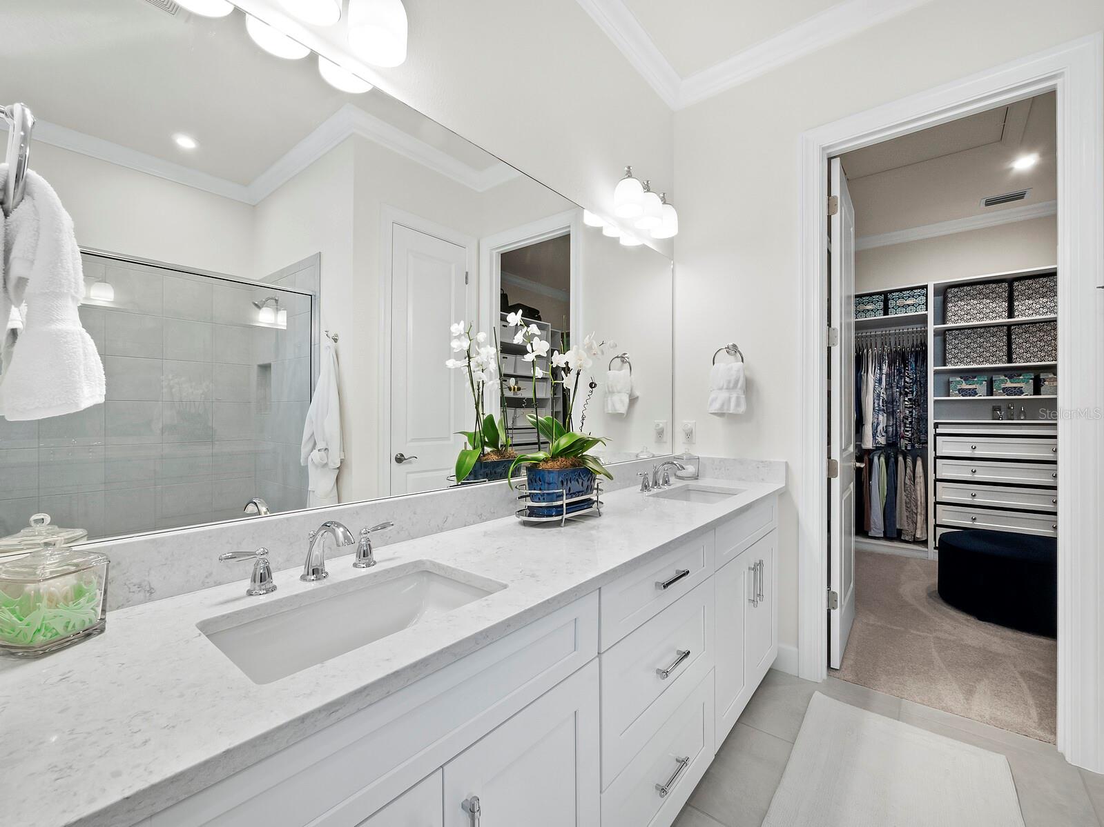 Primary Suite Double Vanity &amp; Walk-in Closet
