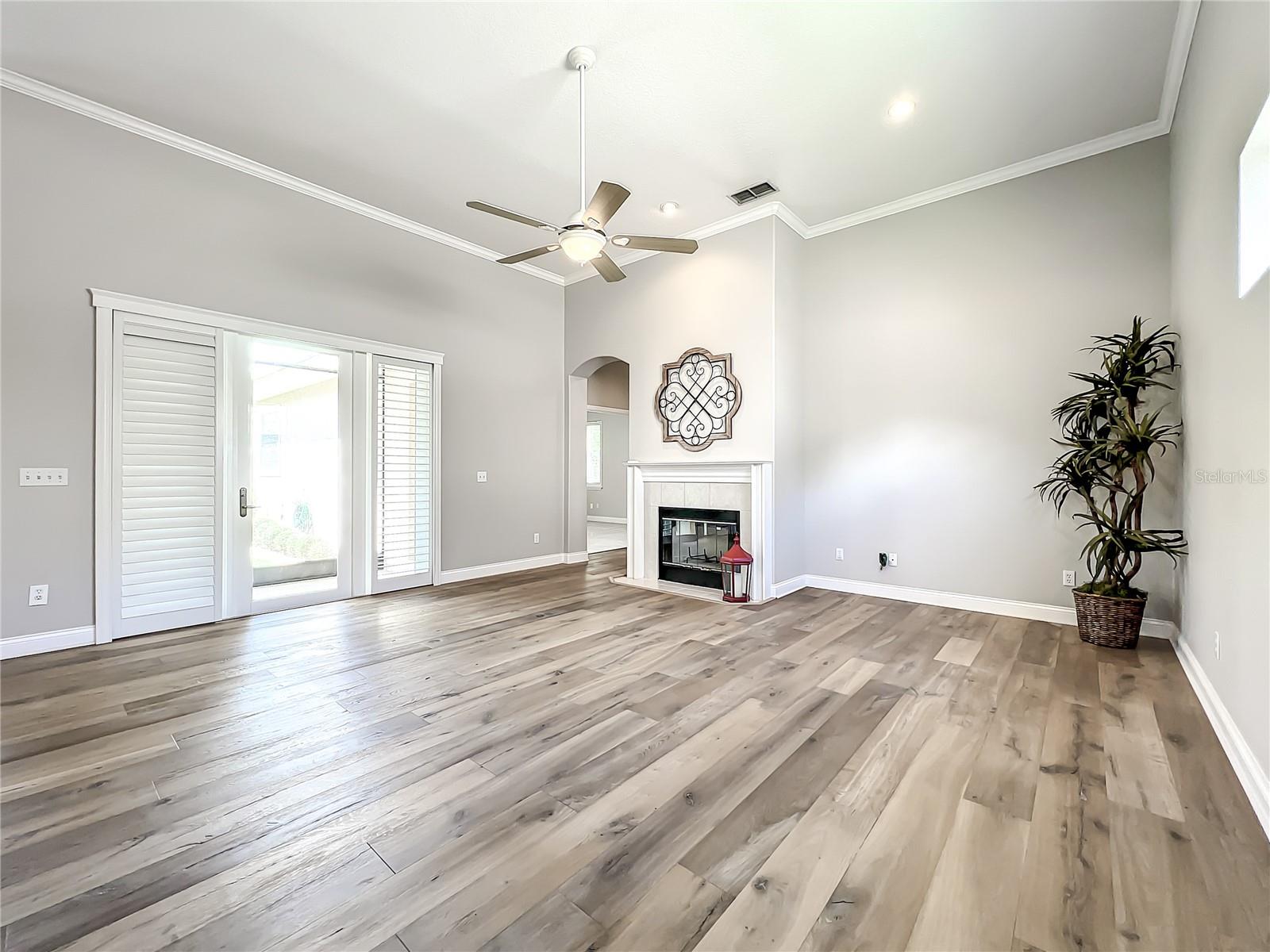 Family Room with door to screened Lanai
