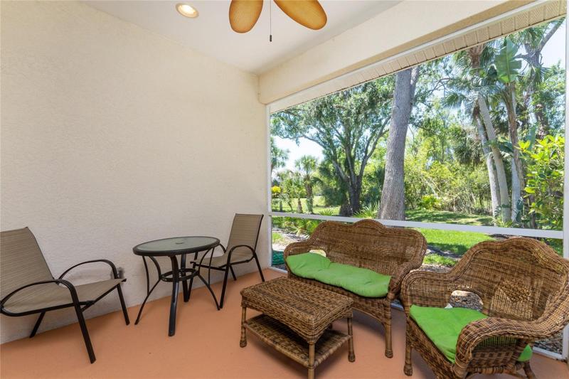 Screened in covered lanai space