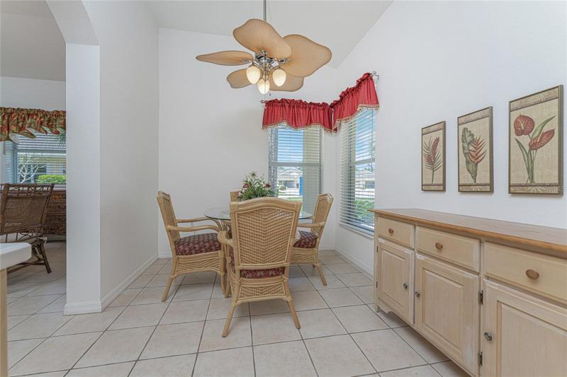 Additional dining and counter space in kitchen