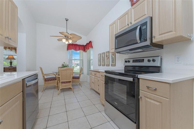 Stainless steal appliances in kitchen