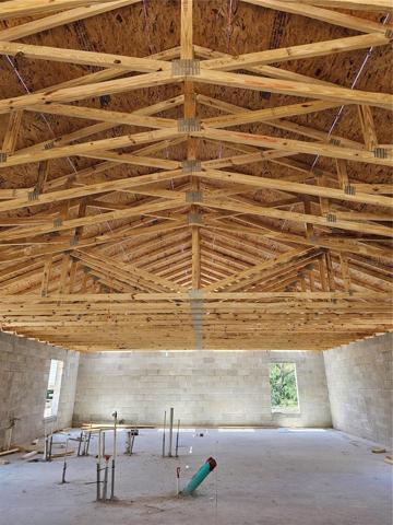 Roof trusses are in!!