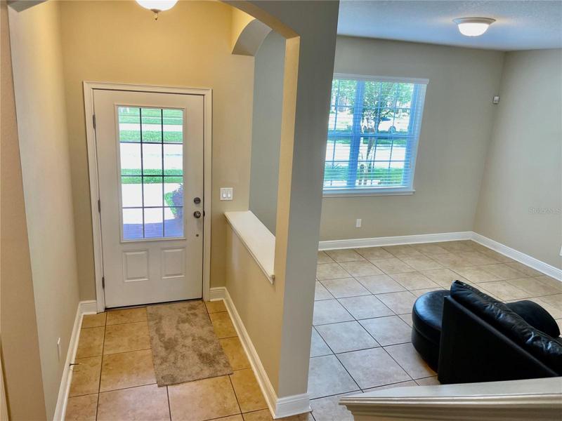 Entry and additional living space.