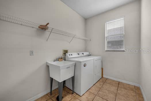 LAUNDARY ROOM w/TUB and shelving
