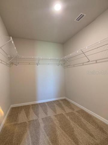 Generous walk-in closet