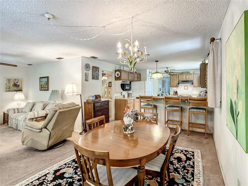 The dinette and family room are at the back of the home.