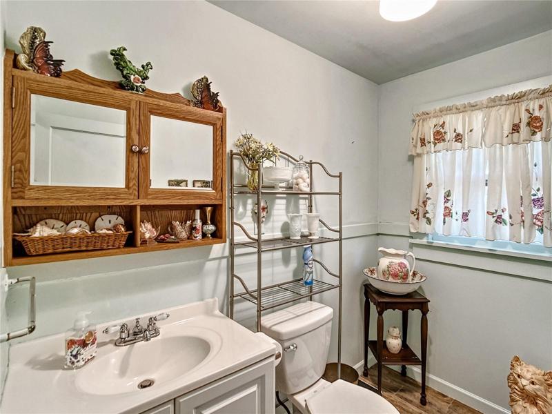 Guest bathroom has plenty of room to put a shower if it's wanted/needed.