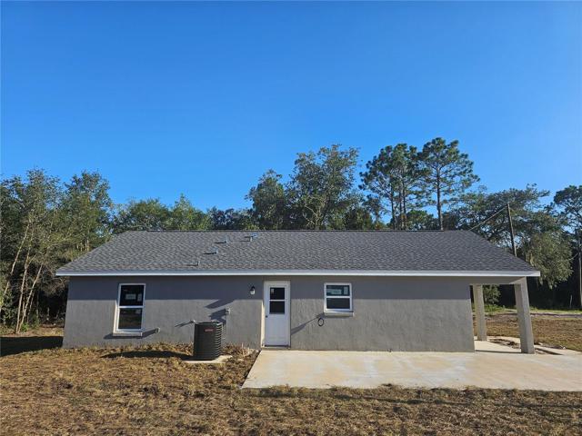 Side view of property