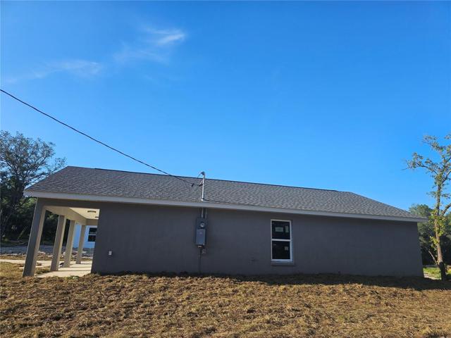 Side view of property