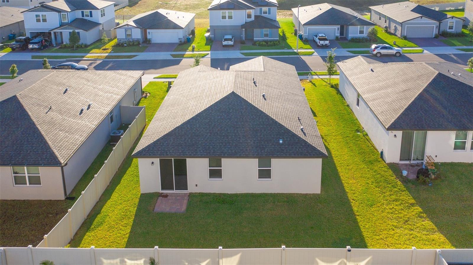 Aerial backyard view