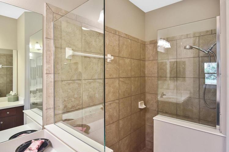 Master bathroom with walk in shower
