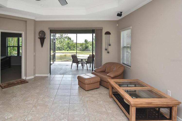 Living room to master bedroom and lanai