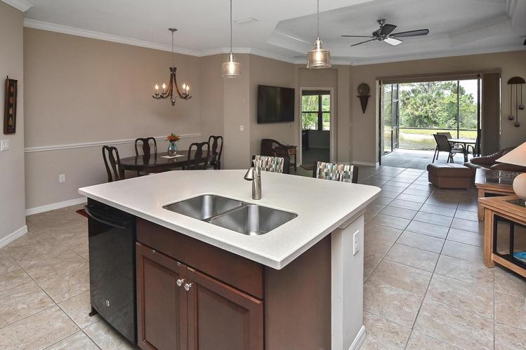 Kitchen, living room