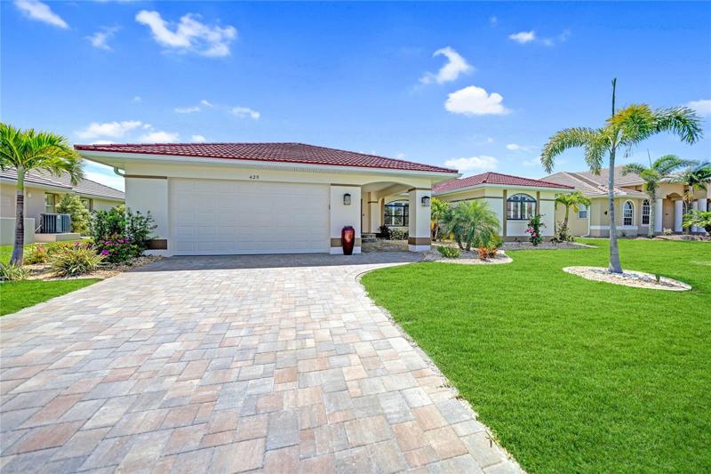 large paver driveway