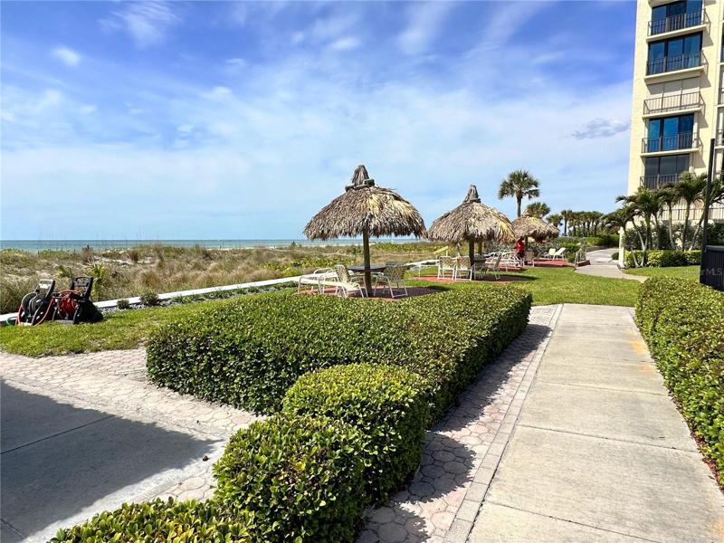 TIKI'S LINE THE BEACH