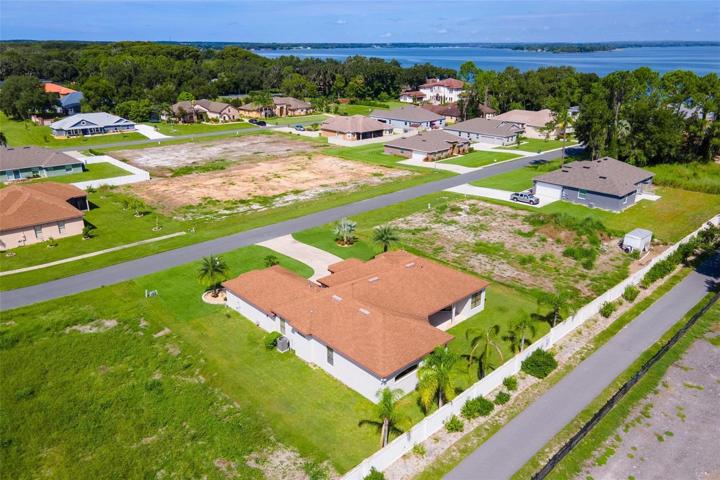 Aerial of Property with Lake Views