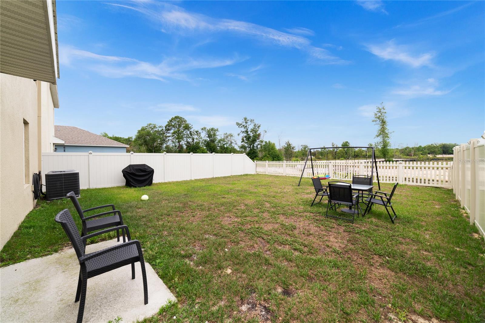 FENCED BACKYARD. 