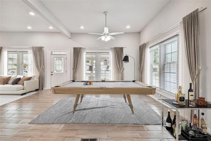 Living room with virtual staged furniture