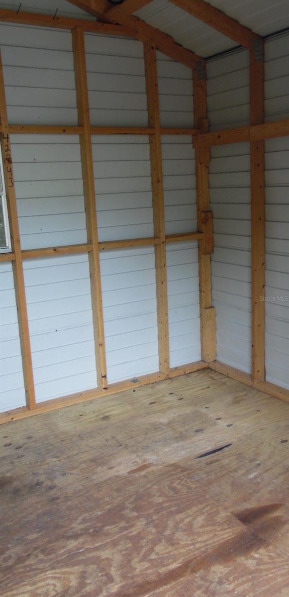 Inside of shed