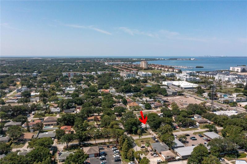 Drone picture so you can see how close it is to the Marina District