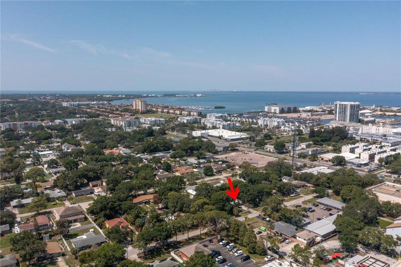 Drone picture of South of property.