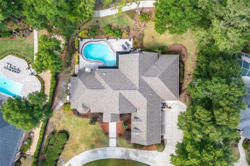 Drone directly above. 