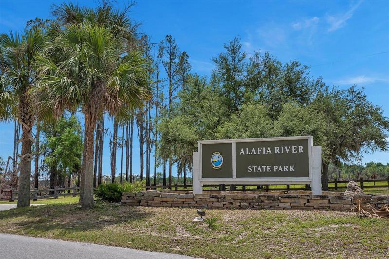 Alafia River State Park is about 8 miles away