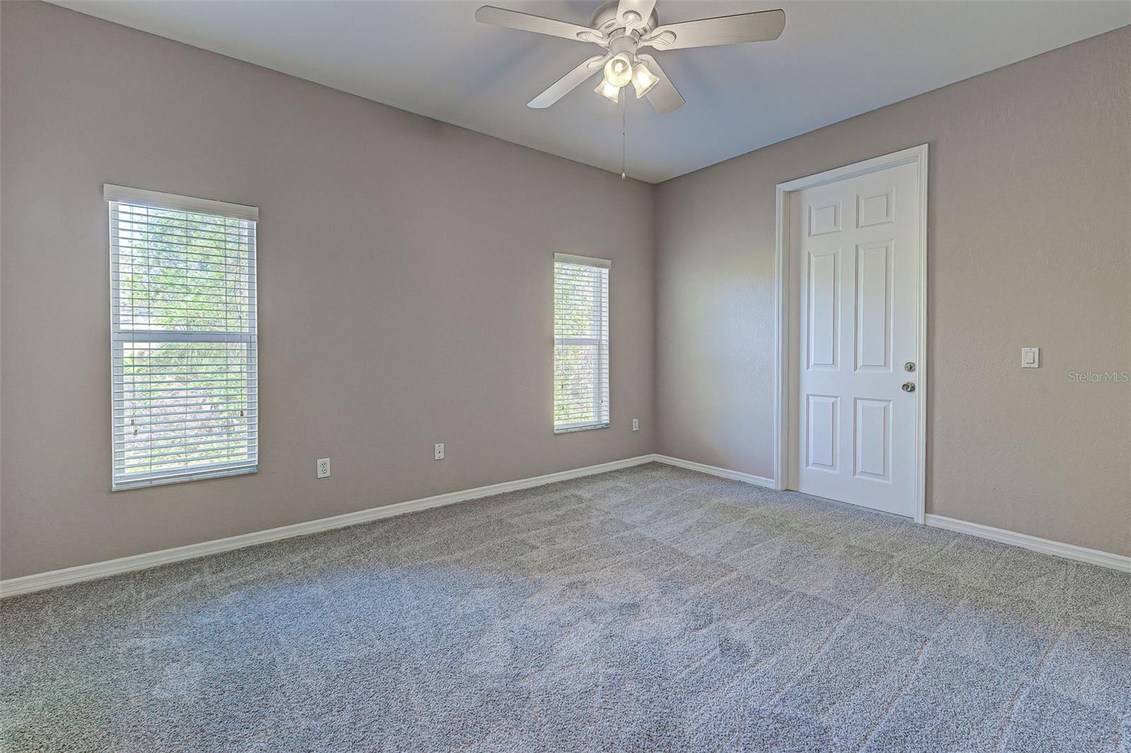 Nice light from windows in the Master Suite