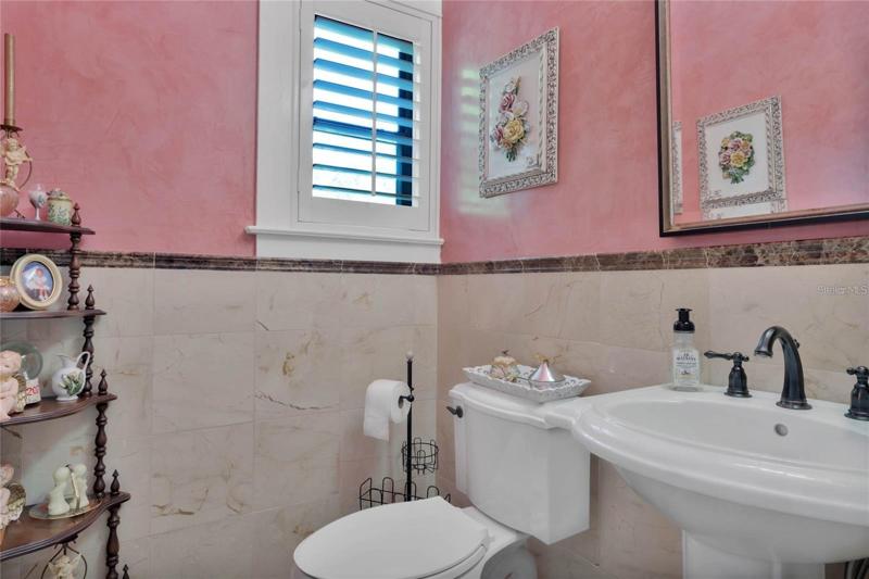 main house pink powder room