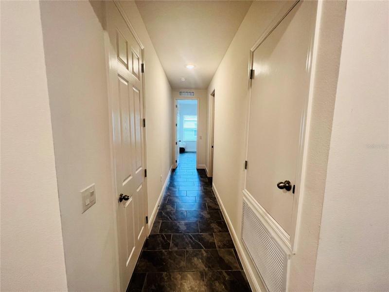 Hallway to Garage, Laundry and Room #3