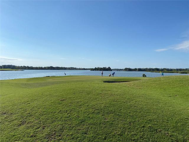 Outside view, golf course and lake view