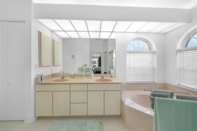 Enjoy natural light from two corner windows. Linen closet inside bathroom is super convenient!