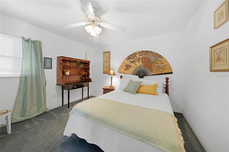 Spacious guest bedroom.