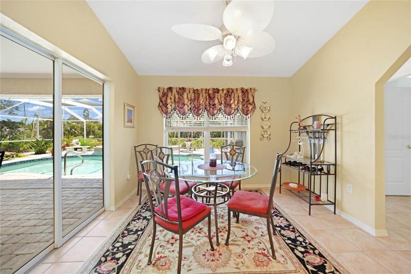 A spacious Breakfast Nook provides yet another area to enjoy your morning coffee.