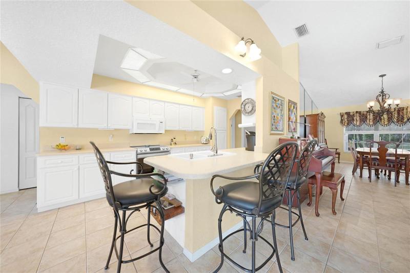The Breakfast Bar is a convenient place to congregate and enjoy each others' company.