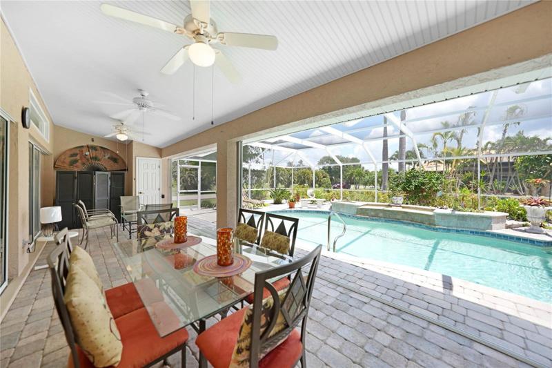 A covered lanai is coveted, especially during the warmer summer months!