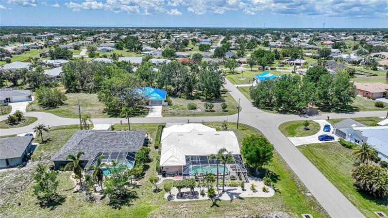 Overhead view from read side of home.