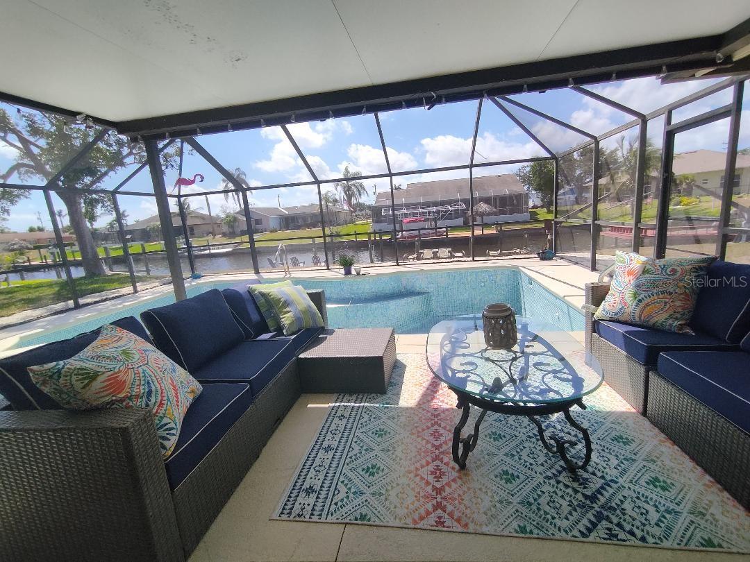 One of the outdoor entertaining areas of the house