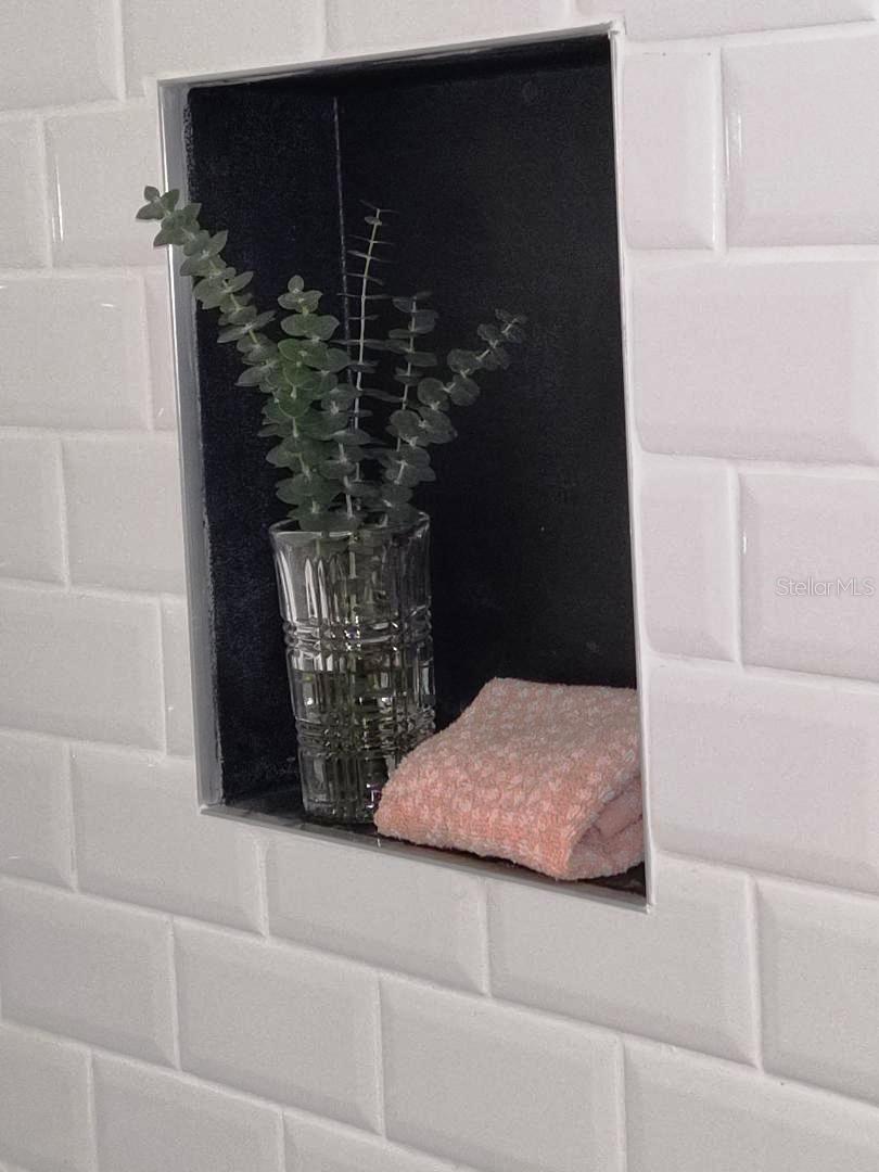 New shower in the owner's suite.