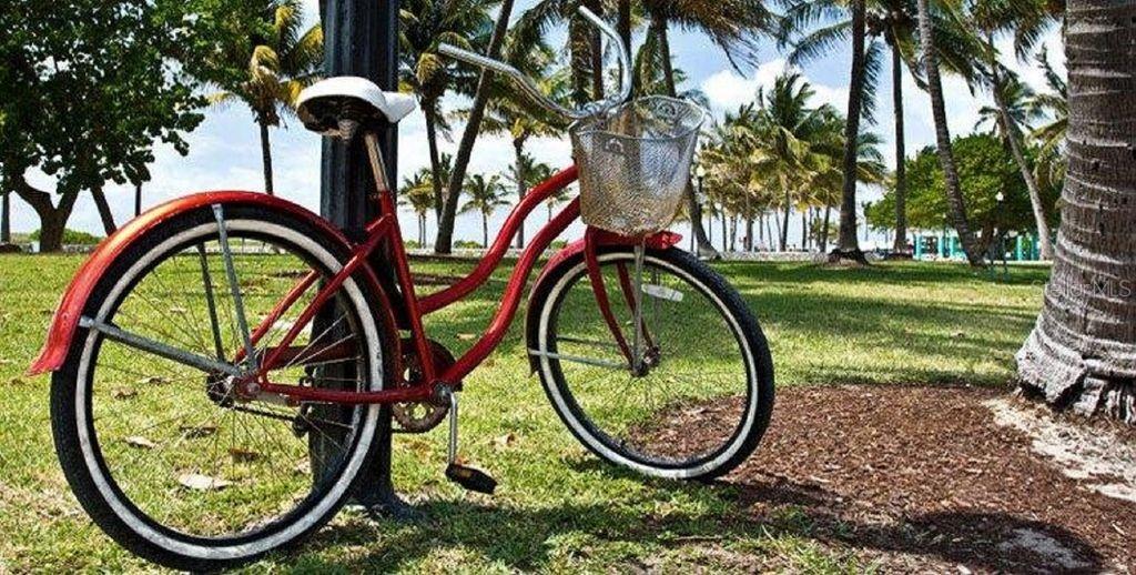 Easy town to navigate by bike.  5 included